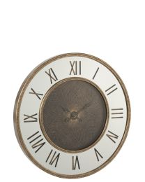 Uhr Römische Ziffer Led Spiegel Mdf Antik Gold Large