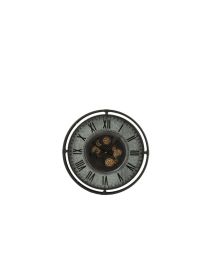 Uhr Metalen Umrandung Römische Zahlen Metal Grau/schwarz/gold Small