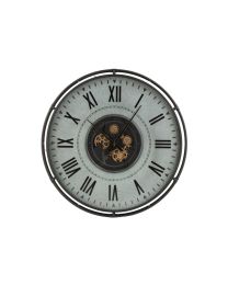 Uhr Metalen Umrandung Römische Zahlen Metal Grau/schwarz/gold Large