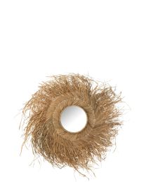 Mirror Round Grass Natural