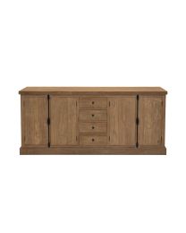 Sideboard Aus Teakholz Mit 4 Türen Und 4 Schubladen.