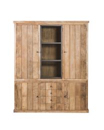 3-türige Vitrine Aus Recyceltem Teakholz