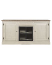 Sideboard With 1 Glass Door, 2 Wooden Doors 1 Drawer