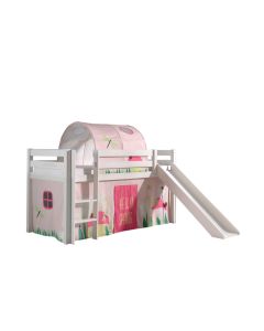 Spielbett Pino Inkl. Rutsche Mit Textilset Vorhang Und Tunnel "spring"