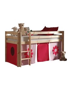 Spielbett Pino Mit Textilset "pink Flower"