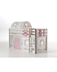 Spielbett Pino Mit Textilset Vorhang, Tunnel Und 3 Taschen "birdy"